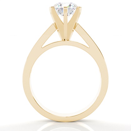 Yellow Gold Side Stone Diamond Engagement Rings