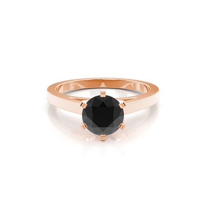 Rotgold Schwarze Diamanten Verlobungsringe