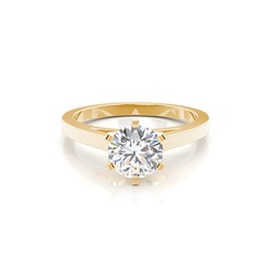 6 Prong Setting Thin Engagement Ring