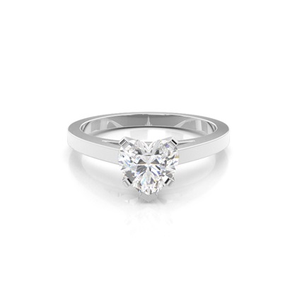 Heart Solitaire Diamond Rings