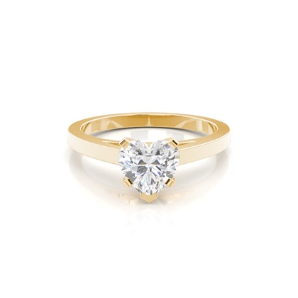 Yellow Gold Solitaire Diamond Rings 