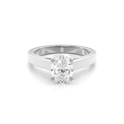 Oval Solitaire Diamond Rings
