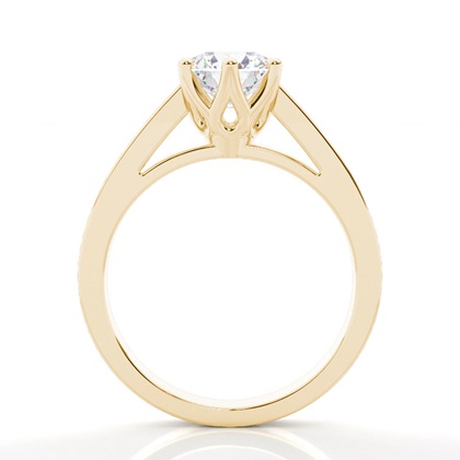 Yellow Gold Solitaire Diamond Rings 