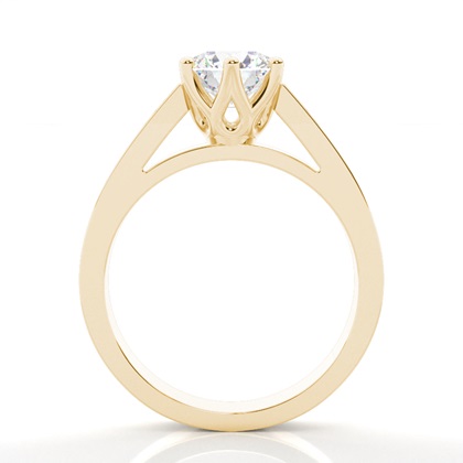 Yellow Gold Solitaire Diamond Rings 