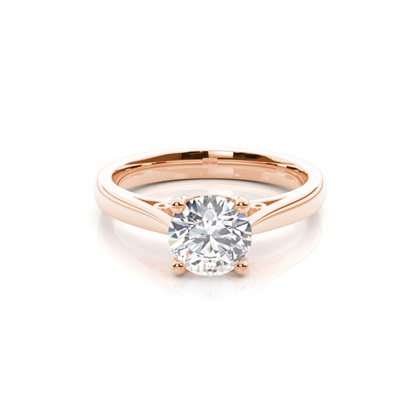 Rose Gold Solitaire Diamond Rings