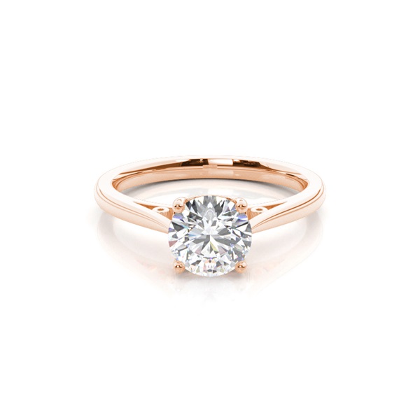 Dünner Diamant Verlobungsring in einer Krappenfassung