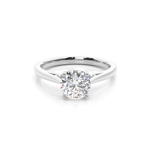 4 Prong Setting Thin Engagement Ring