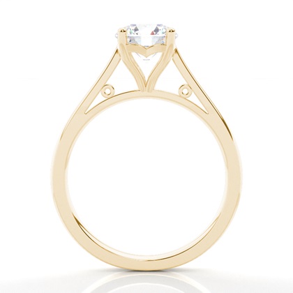 Yellow Gold Solitaire Diamond Rings 