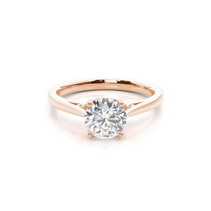 Rose Gold Solitaire Diamond Rings