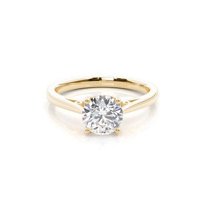 Yellow Gold Solitaire Diamond Rings 