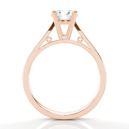 Rose Gold Side Stone Diamond Engagement Rings