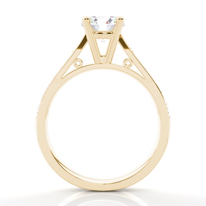 Yellow Gold Side Stone Diamond Engagement Rings