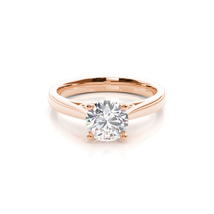 Rose Gold Solitaire Diamond Rings