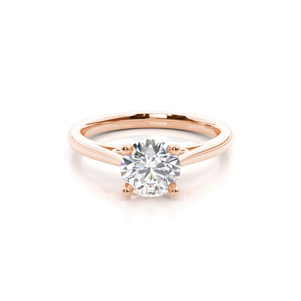 4 Prong Setting Thin Engagement Ring