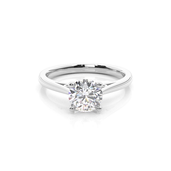 4 Prong Setting Thin Engagement Ring