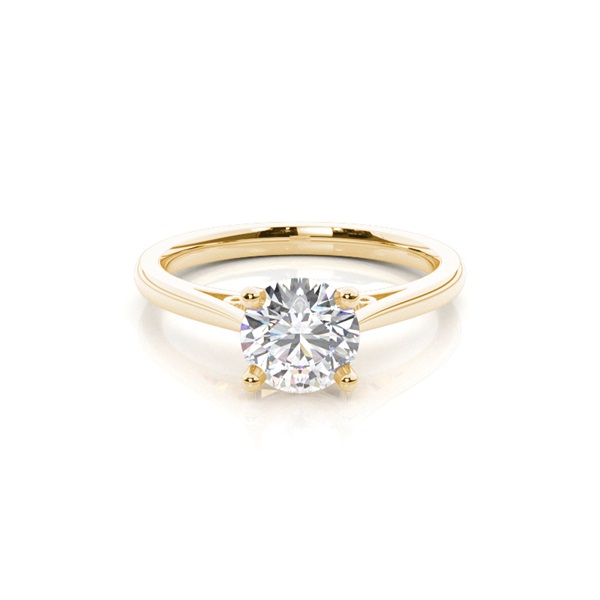 4 Prong Setting Thin Engagement Ring