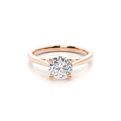 Rose Gold Solitaire Diamond Rings