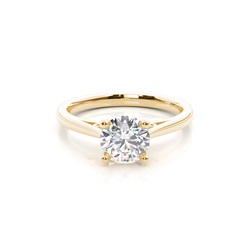 4 Prong Setting Thin Engagement Ring