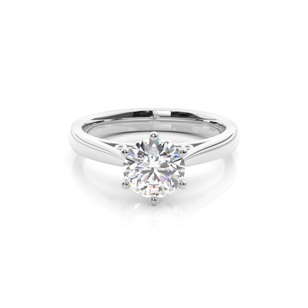 6 Prong Setting Medium Engagement Ring