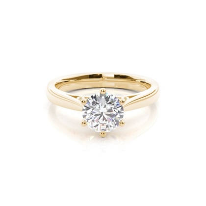 Yellow Gold Solitaire Engagement Rings
