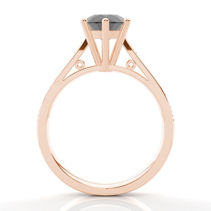 Rotgold Schwarze Diamanten Verlobungsringe