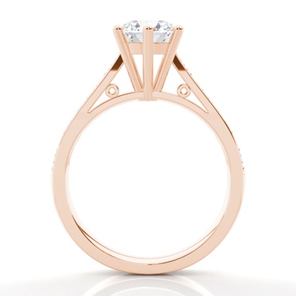 Rose Gold Side Stone Diamond Rings