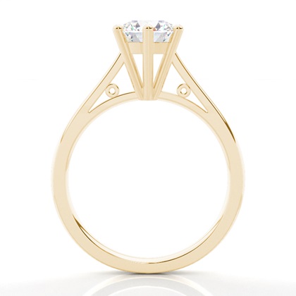 Yellow Gold Solitaire Diamond Rings 