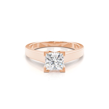 Rose Gold Solitaire Diamond Rings