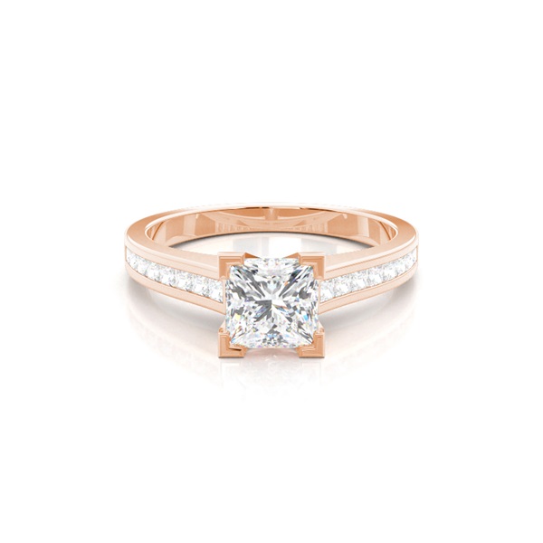 4 Prong Setting Medium Side Stone Engagement Ring