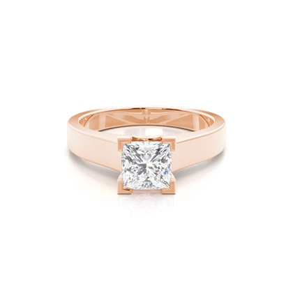 Rose Gold Solitaire Diamond Rings