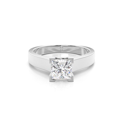 Princess Solitaire Diamond Rings 