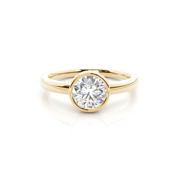 Dünner Diamant Ring in einer Zargenfassung
