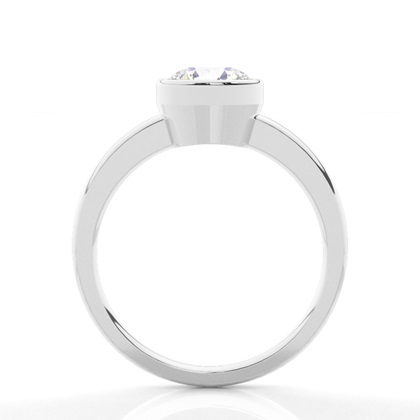 Full Bezel Setting Thin Engagement Ring