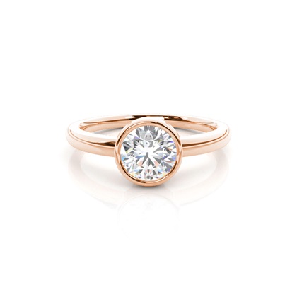 Rose Gold Solitaire Diamond Rings
