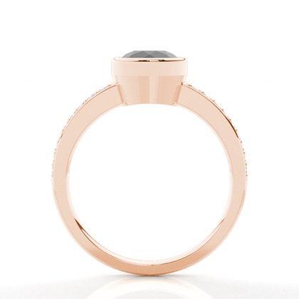 Rotgold Schwarze Diamanten Verlobungsringe