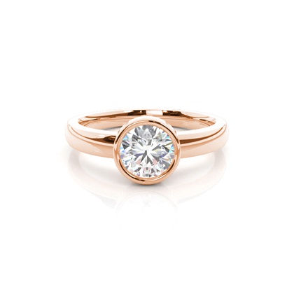Rose Gold Solitaire Diamond Rings