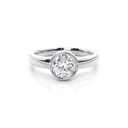 Full Bezel Setting Medium Engagement Ring