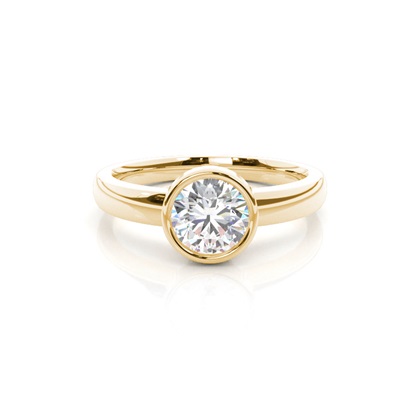 Yellow Gold Solitaire Diamond Rings 