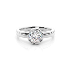 Full Bezel Setting Medium Engagement Ring
