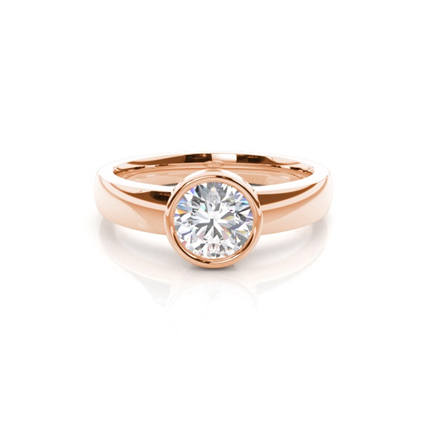 Full Bezel Setting Large Engagement Ring
