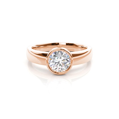 Rose Gold Solitaire Diamond Engagement Rings