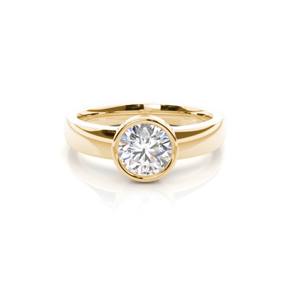 Yellow Gold Solitaire Diamond Engagement Rings
