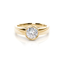 Full Bezel Setting Large Engagement Ring