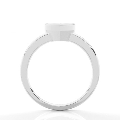 Full Bezel Setting Thin Engagement Ring