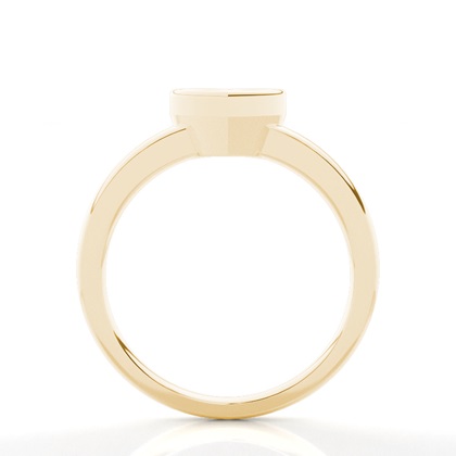 Full Bezel Setting Thin Engagement Ring