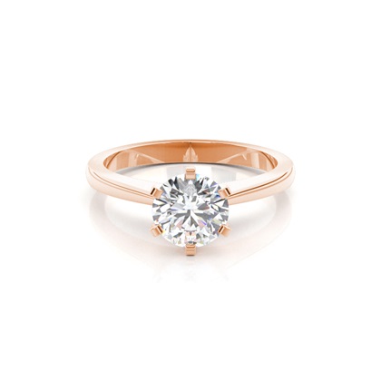 Rose Gold Solitaire Diamond Rings