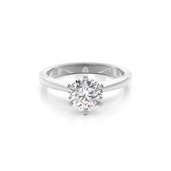 6 Prong Setting Thin Engagement Ring