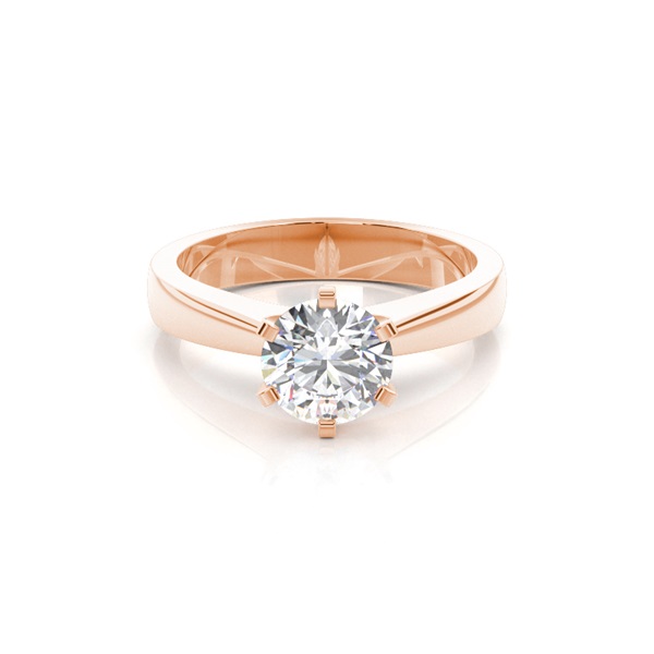 6 Prong Setting Large Engagement Ring