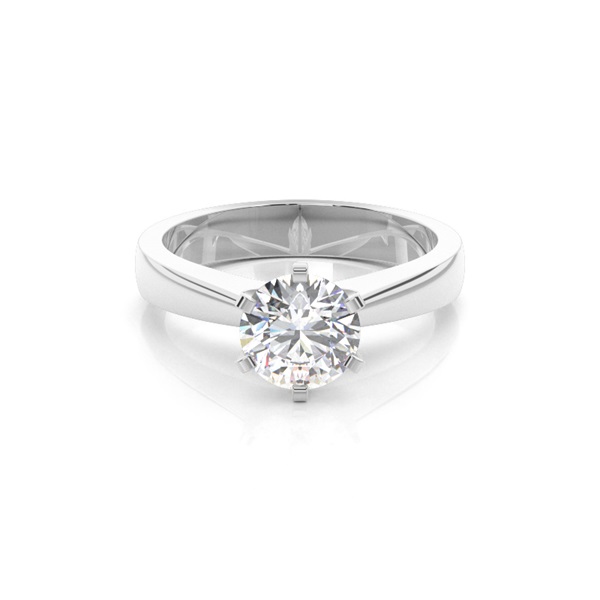 6 Prong Setting Large Engagement Ring