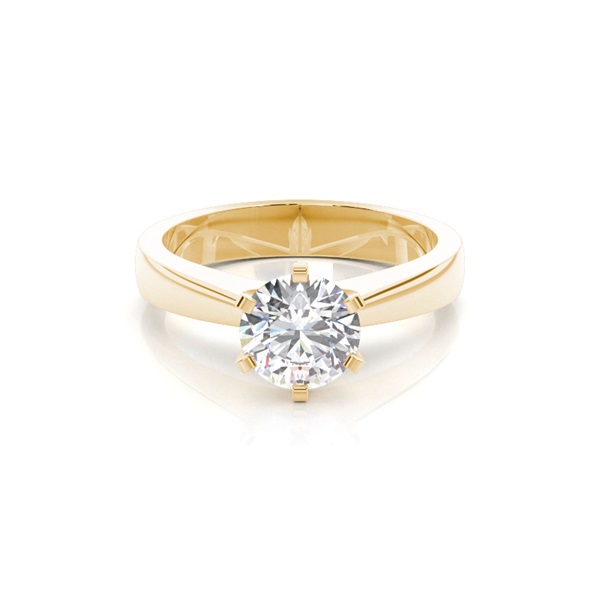 6 Prong Setting Large Engagement Ring
